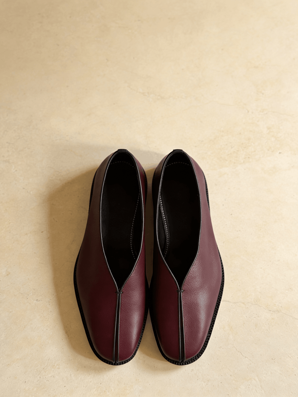the piped burgundy