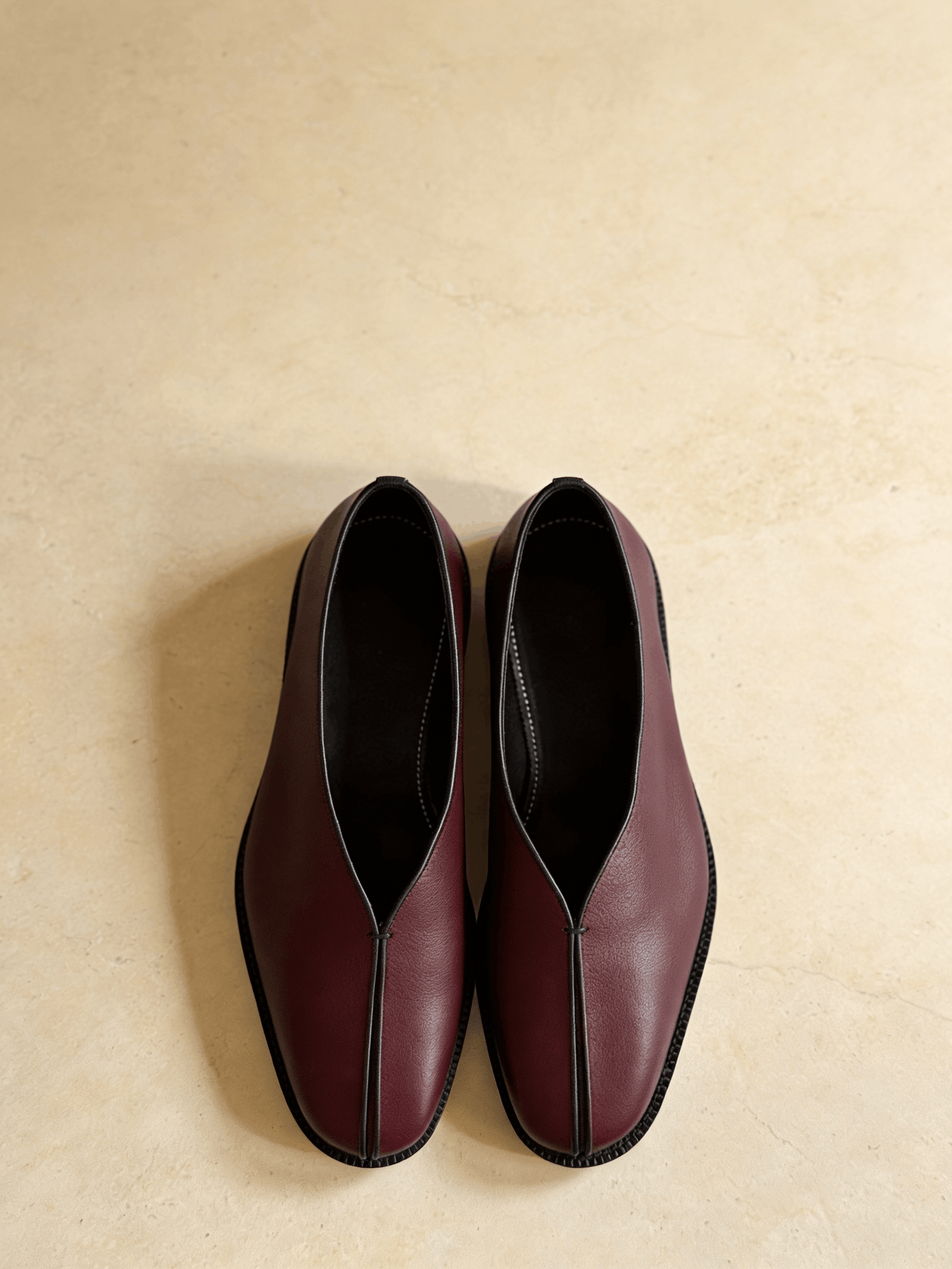 the piped burgundy