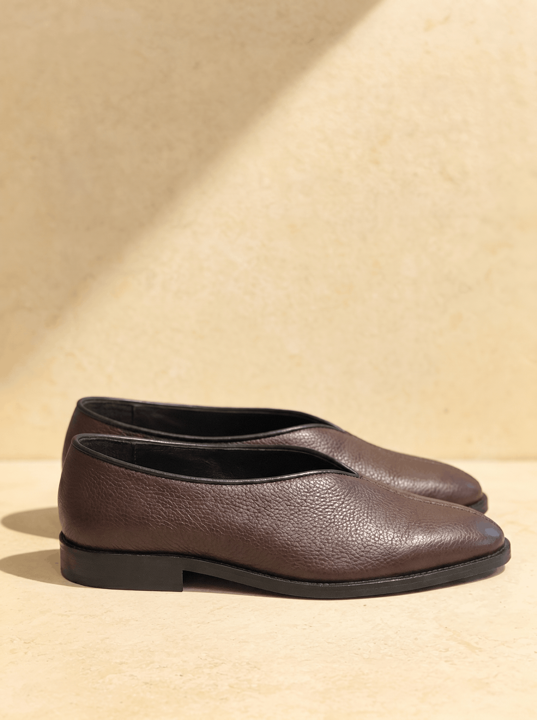 the piped dark brown