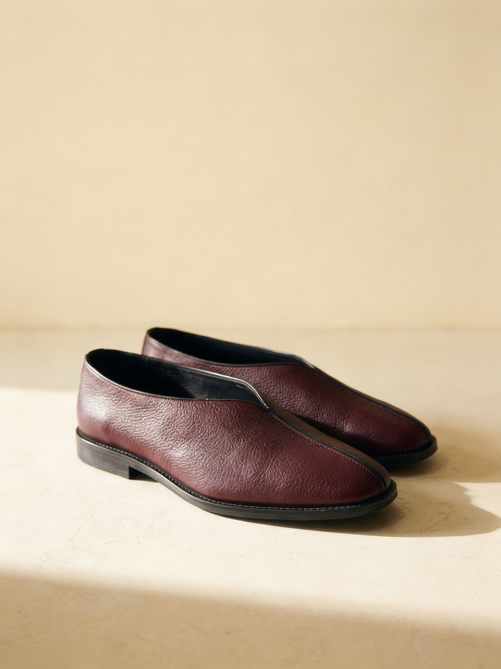 the piped burgundy