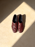 the ruche loafers burgundy